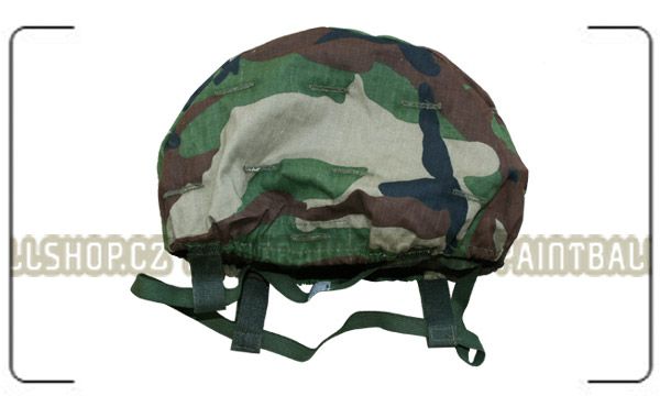 Military Helmet Cover with Cat Eye woodland camo